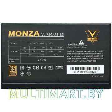 Блок питания Formula V-Line Monza 750W (VL-750APB-85) картинка 3